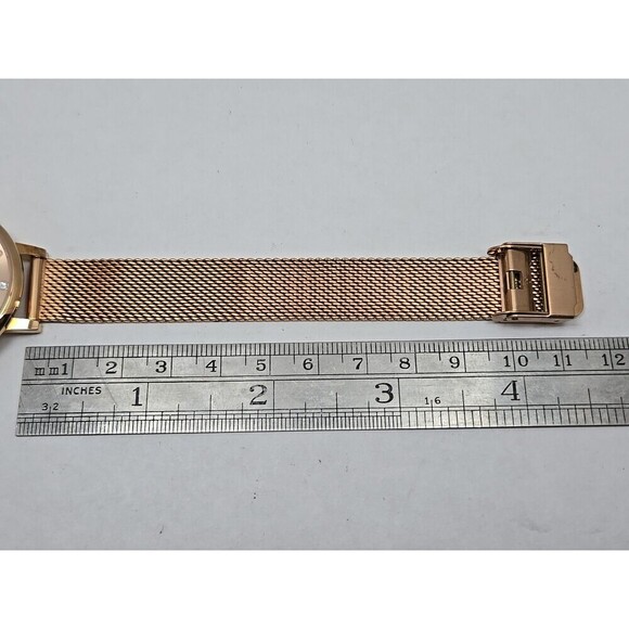 Naviforce NF5011L Rose Gold Butterfly Mesh Quartz Date Watch Womens New Battery - Picture 7 of 9